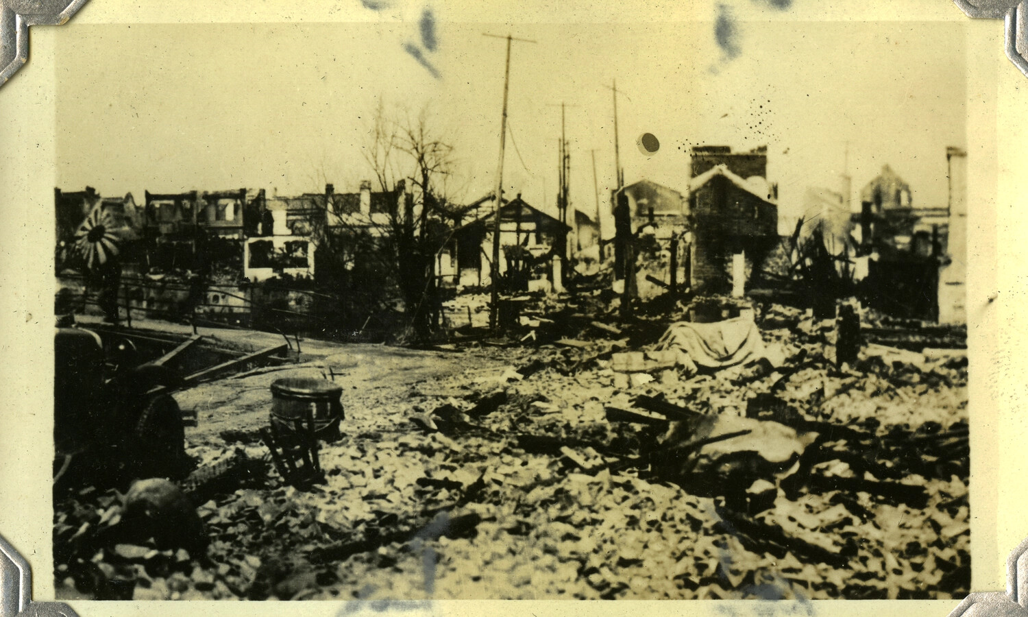 Devastated Street in Manila After the 1945 Battle of Manila
