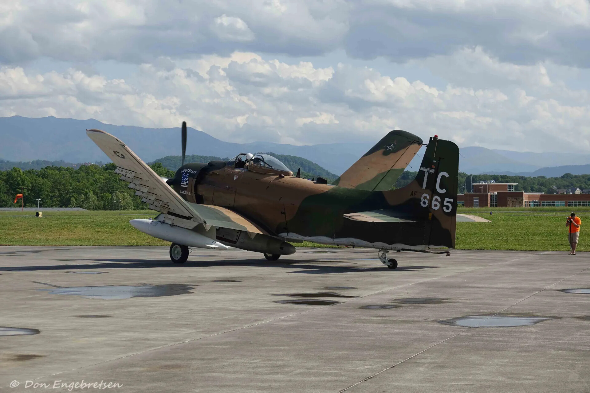 A-1 Skyraider 'TC 665' Parked on Ramp, May 2019 Air Show