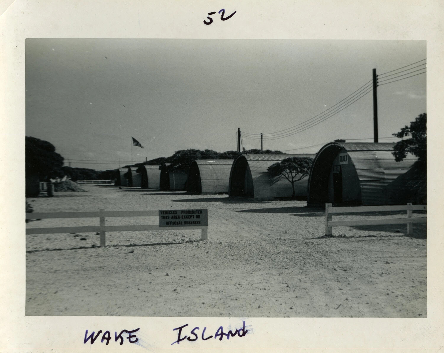 Row of Quonset Huts, Wake Island Air Facility