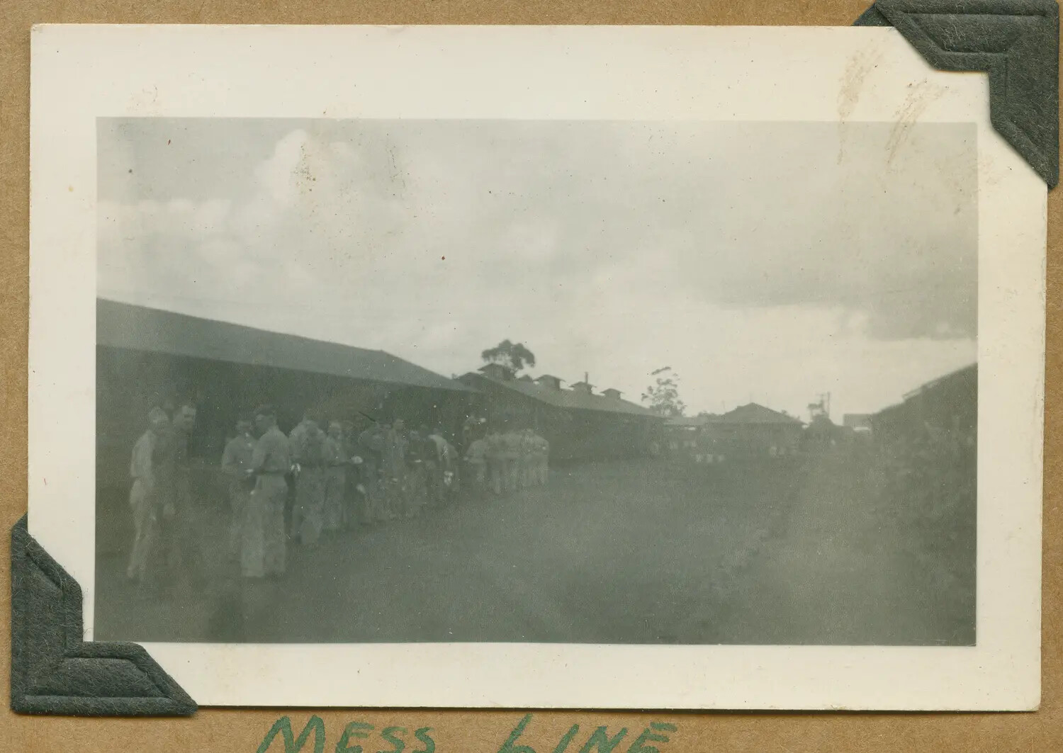 Soldiers in the Mess Line, WWII Training Camp