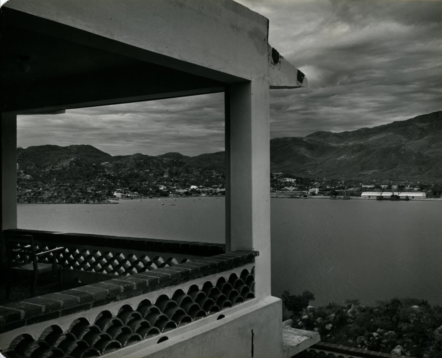 Tiled Terrace Overlooking the Bay, Wainwright Travel Album, circa 1949