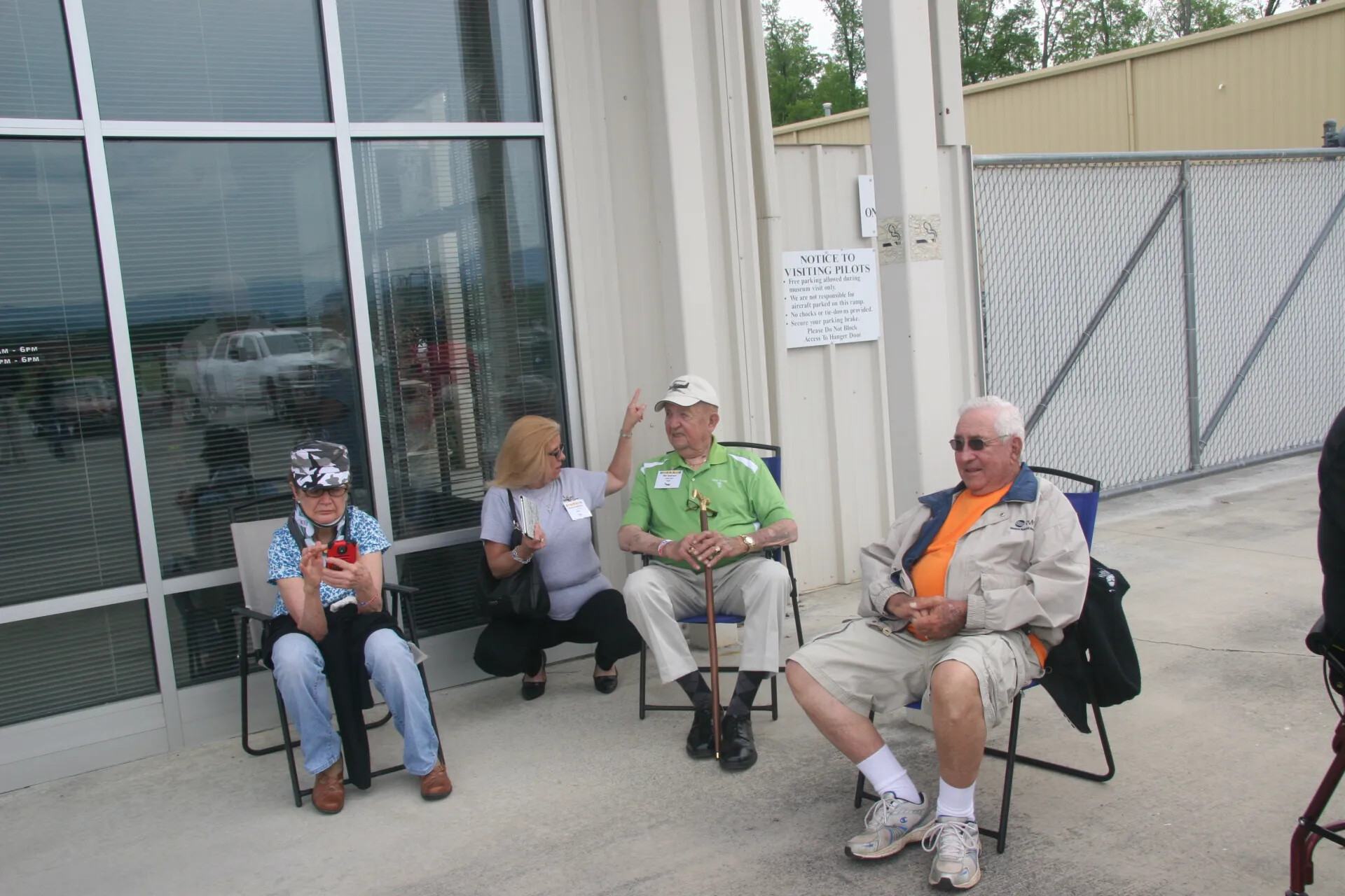 Attendees Seated Outside Hangar at Operation Tailwind Veterans Reunion, 2016