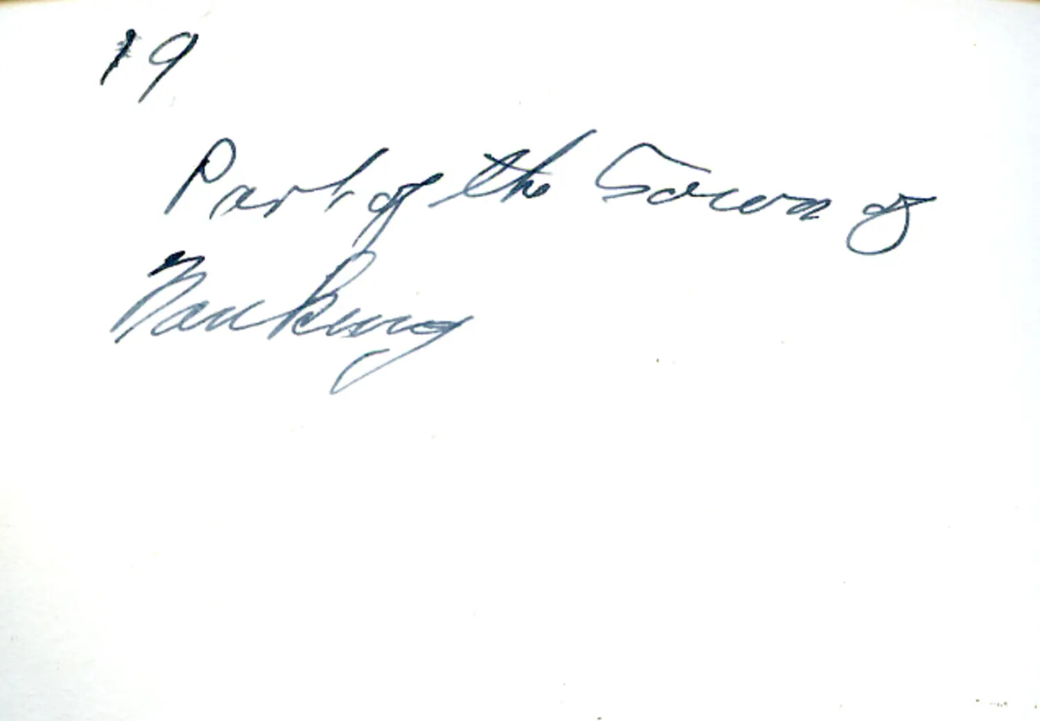Handwritten Caption, Reverse of Photograph: 'Part of the Town of Nanking'