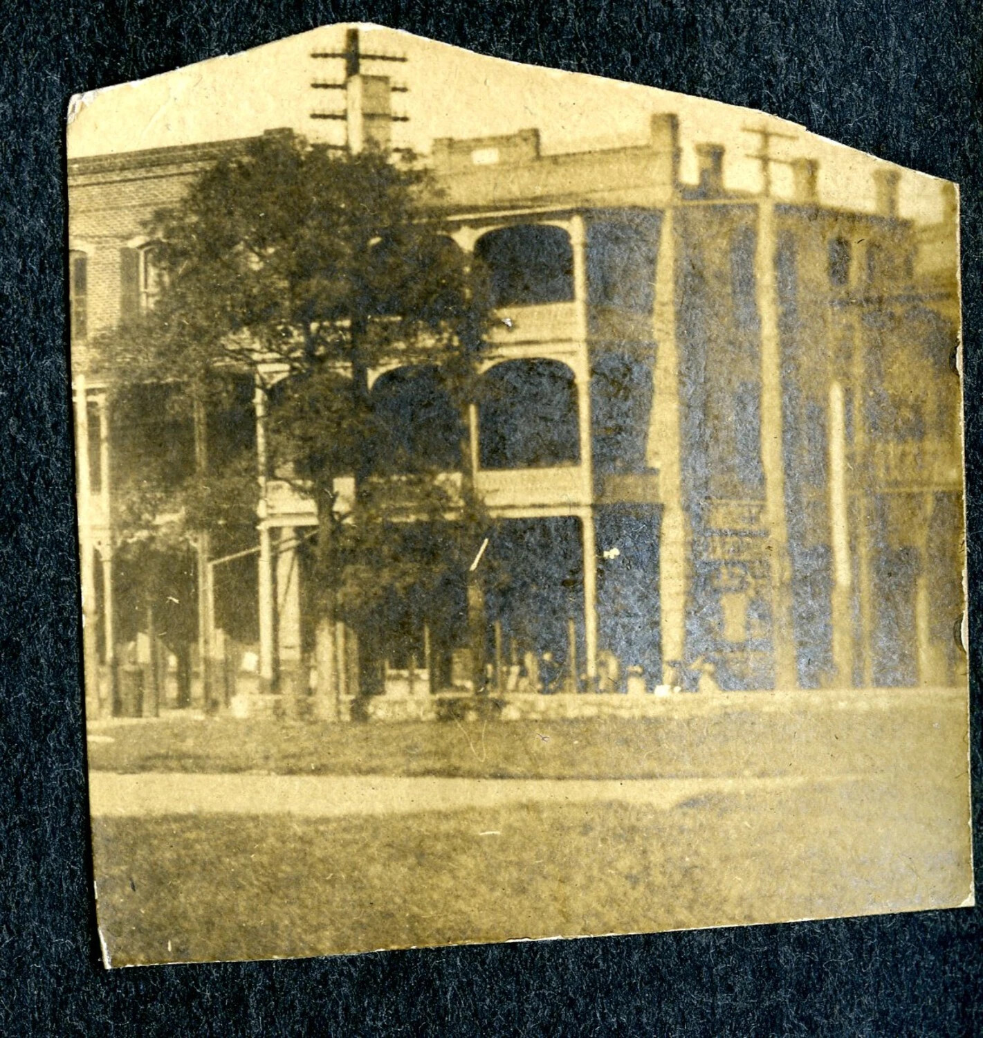 Two-Story Galleried Building on a Small-Town Street, USS Columbia Album, c. 1898-1910s
