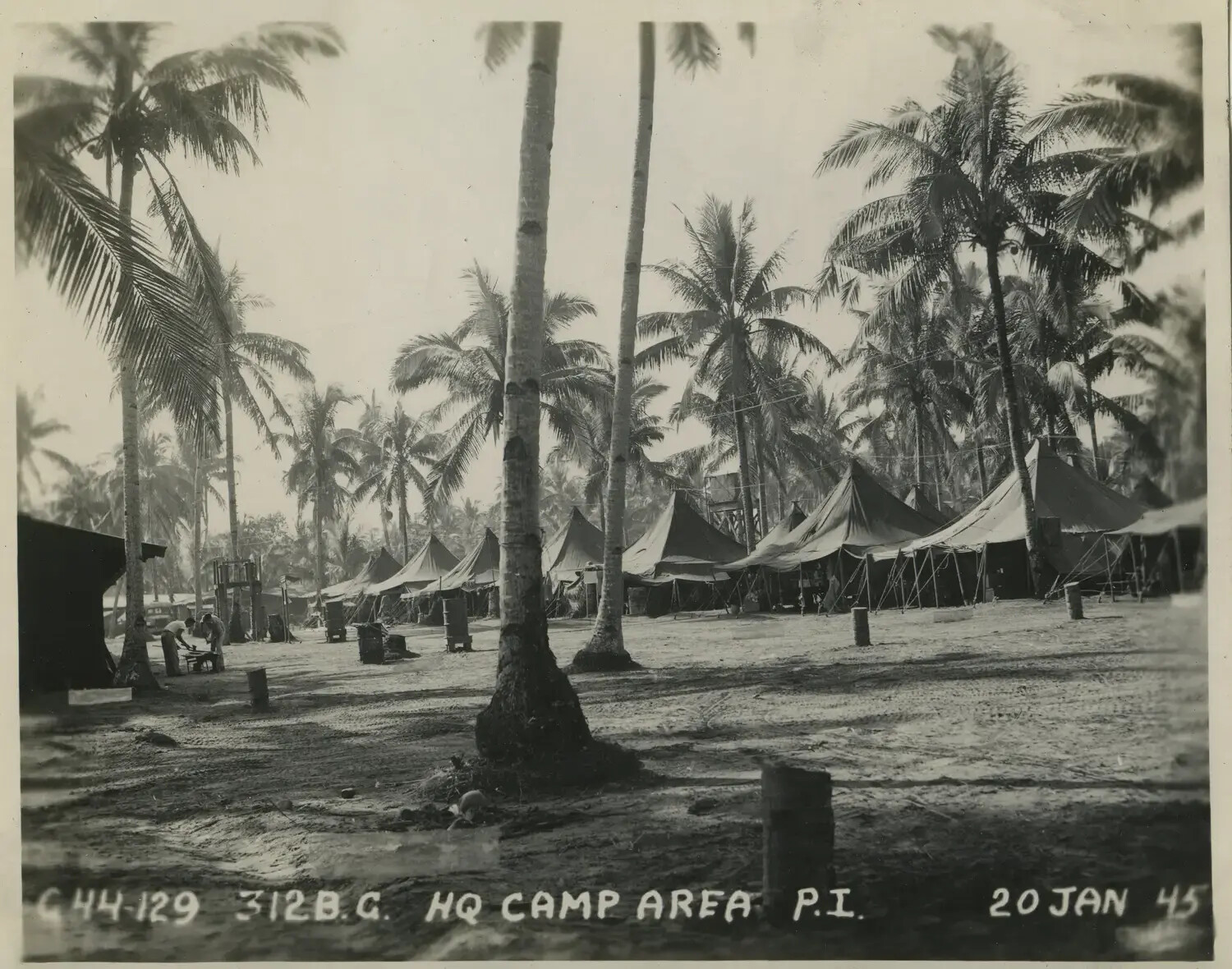 312th Bombardment Group Headquarters Camp Area, Philippine Islands, 20 January 1945