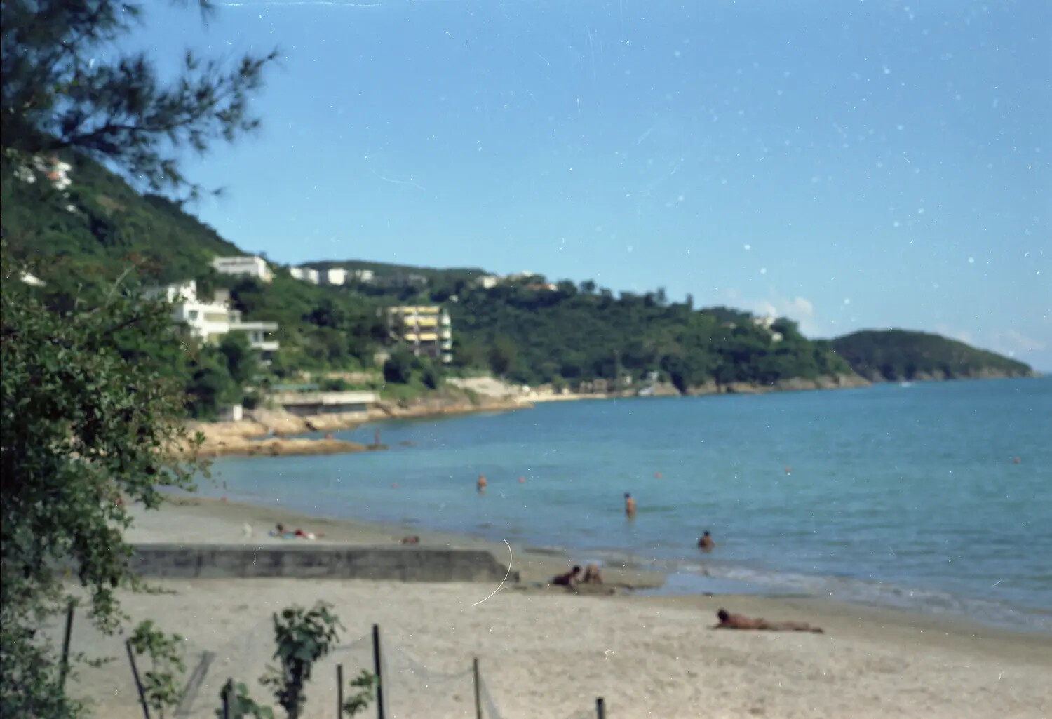 Beach and Coastal Hillside, Likely Hong Kong Liberty Port, Vietnam War Era
