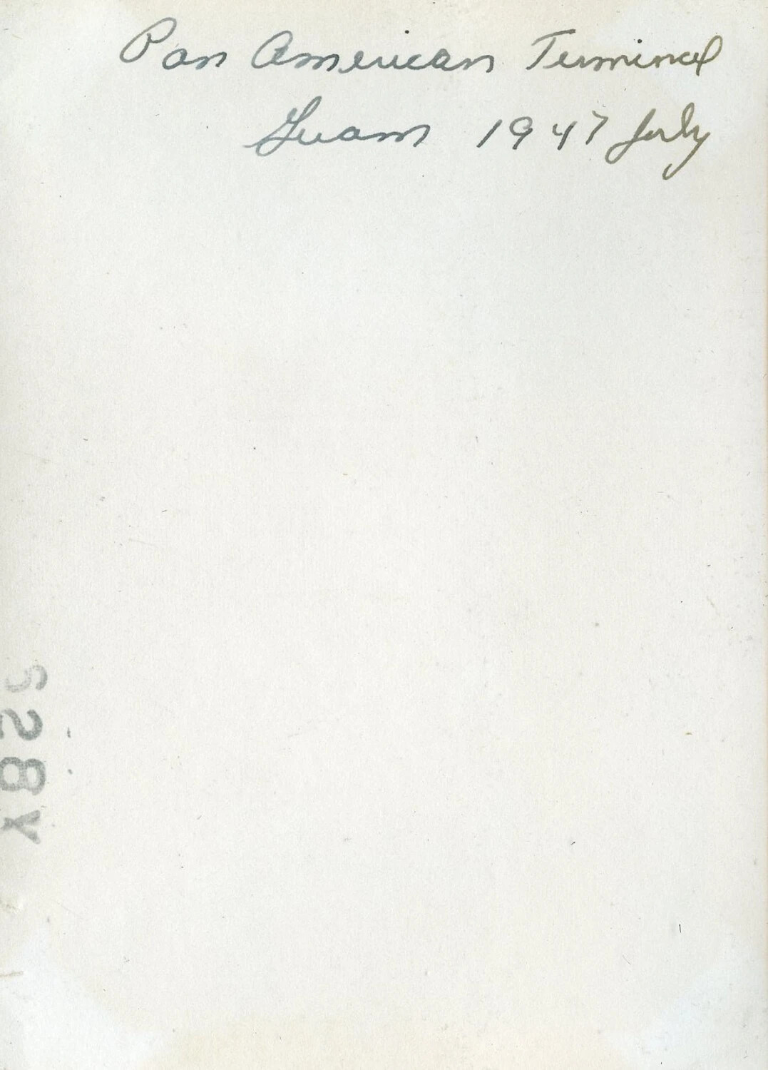 Verso of Photograph: 'Pan American Terminal, Guam, July 1947'