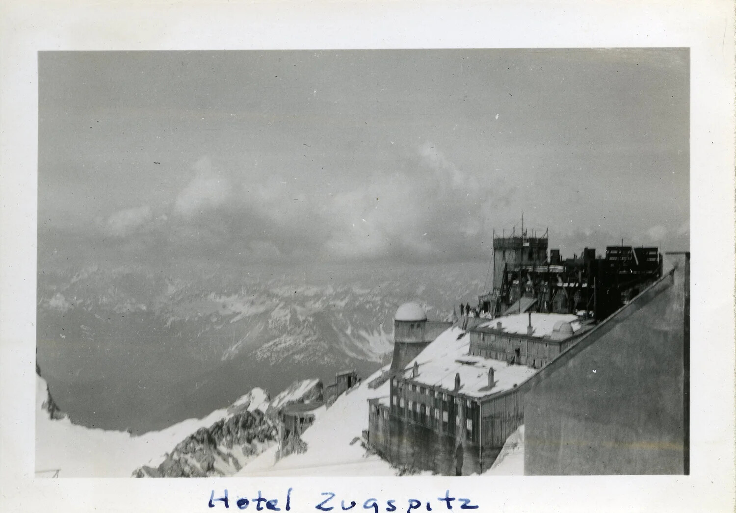 Hotel Zugspitz Summit Complex, Bavarian Alps, Germany (Norman Baget WWII Photo Album)