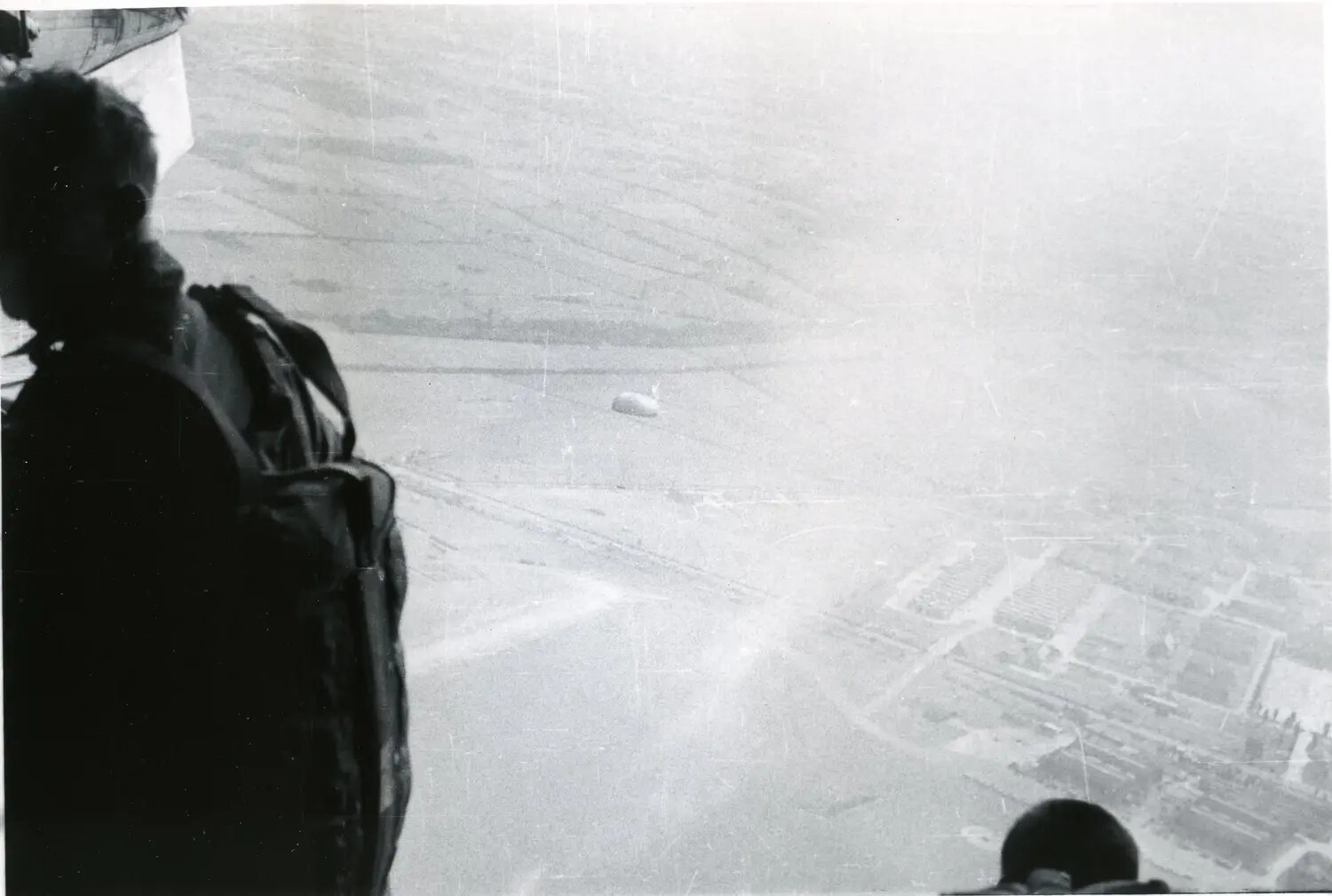 Second View from Open Cargo Door During Airborne Drop Sequence