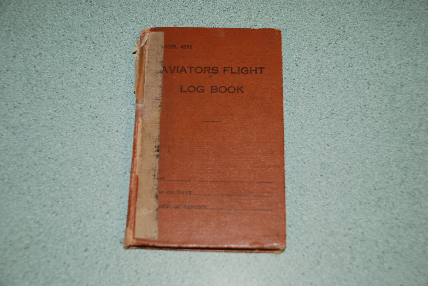 U.S. Navy Aviator's Flight Log Book Cover (Form Aer. 4111)