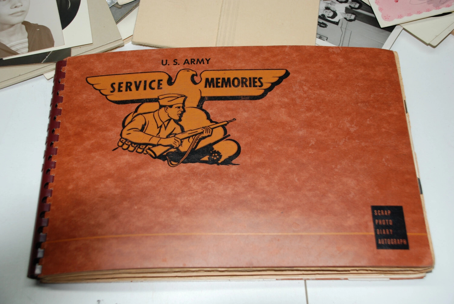 Cover of 'U.S. Army Service Memories' Scrapbook, Jack T. Kelley Collection