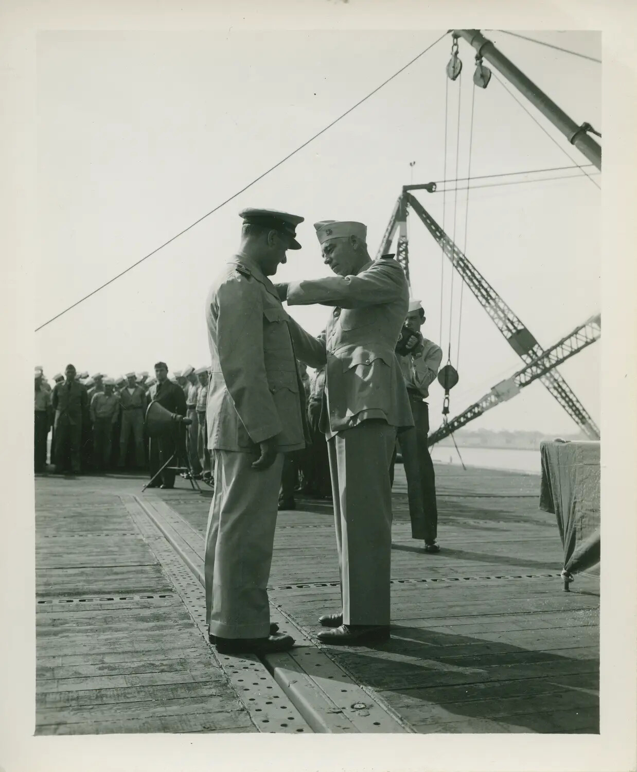 Medal Presentation Ceremony Aboard USS Petrof Bay (CVE-80)