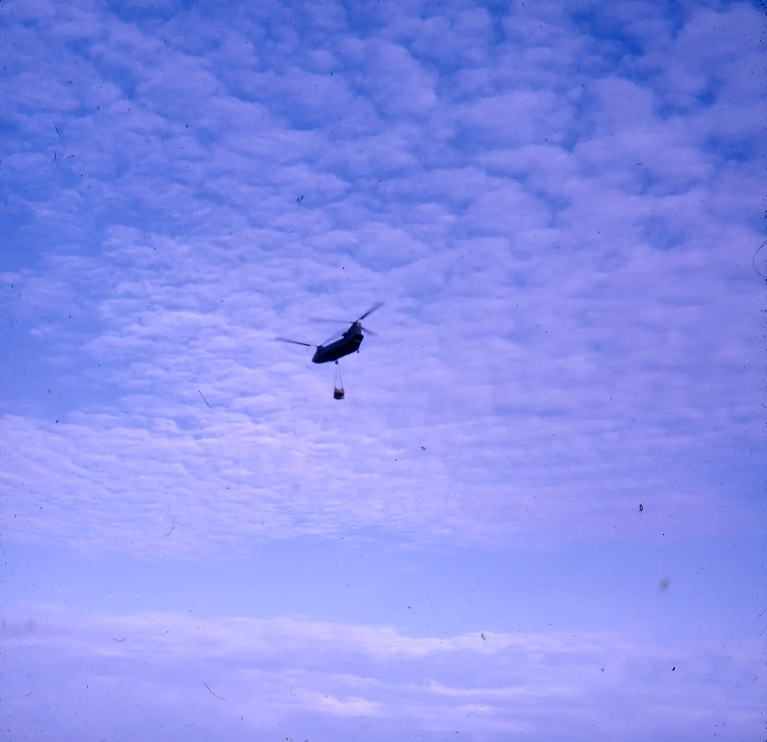 CH-47 Chinook Helicopter Carrying External Sling Load, Vietnam War Era