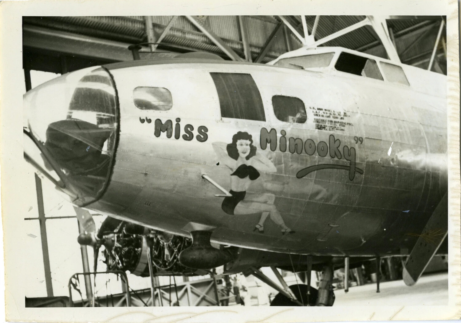 Boeing B-29 Superfortress 'Miss Minooky' Nose Art, World War II