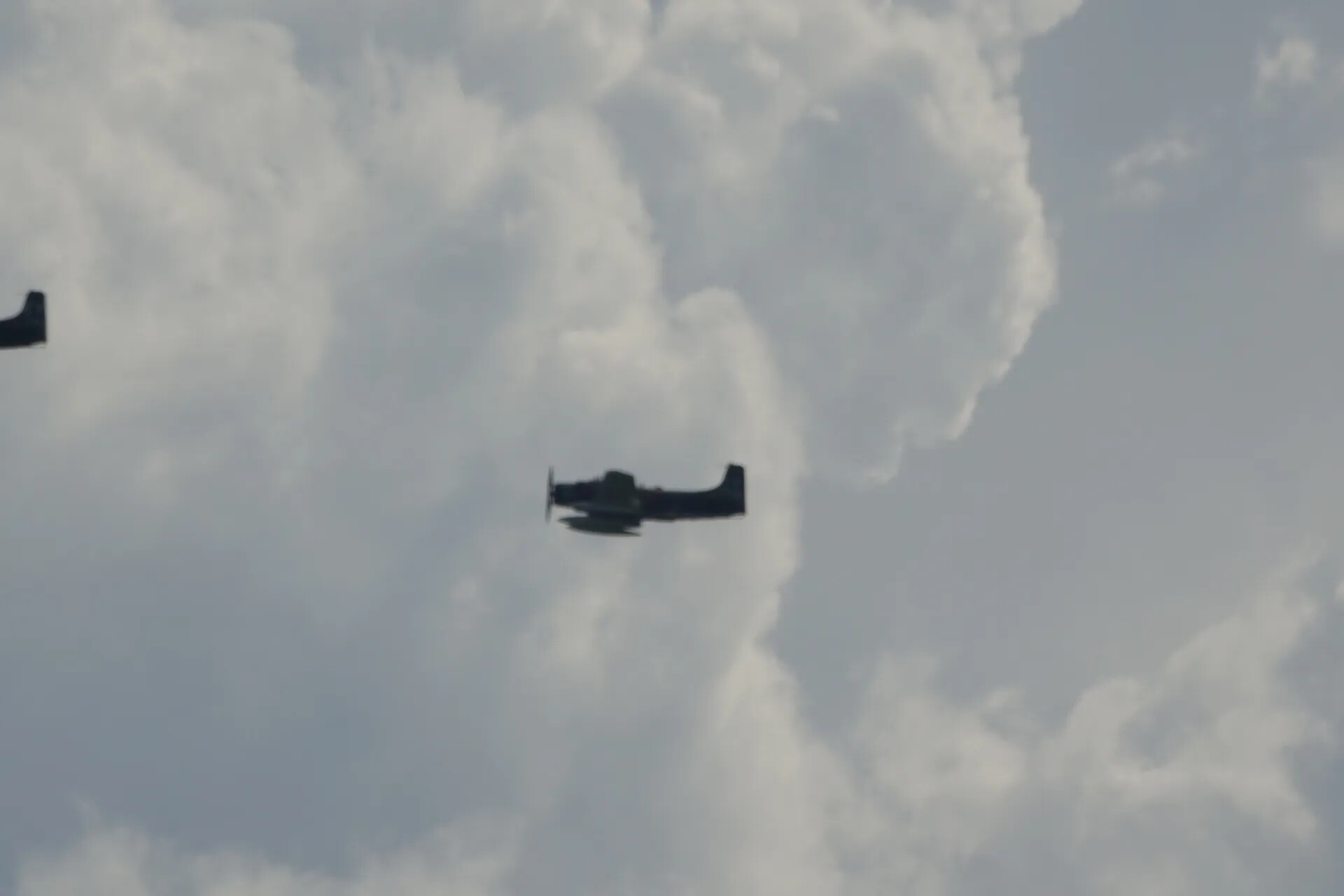 A-1 Skyraider Formation Flyover, May 2019 Veterans' Reunion Event