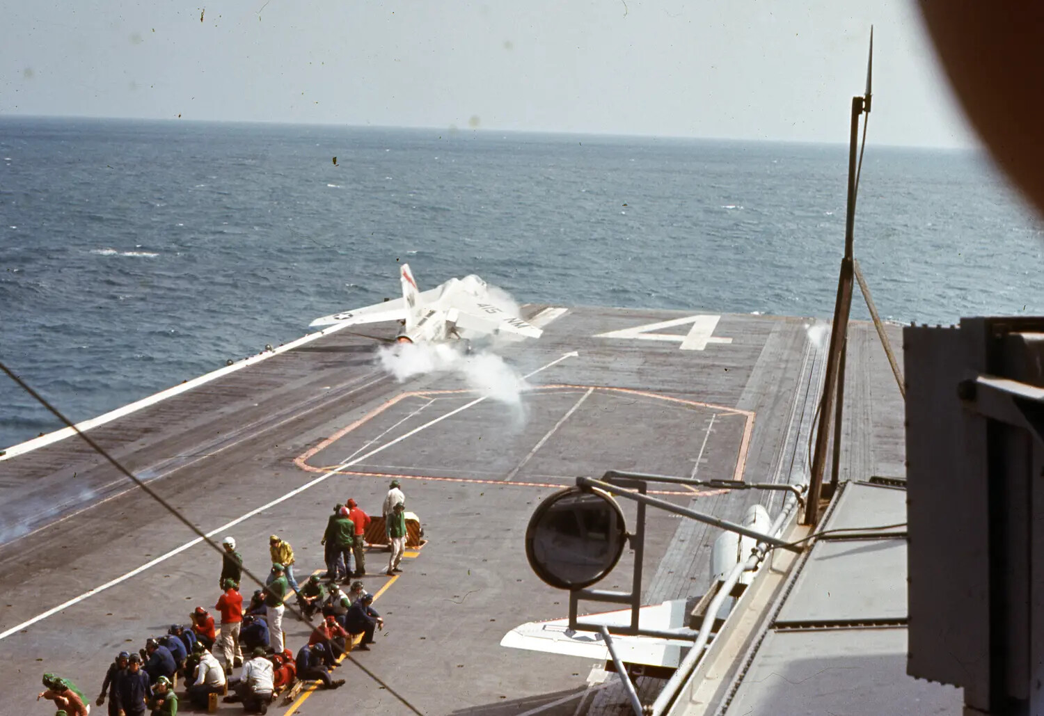 F-8 Crusader (Side Number 415) Airborne After Catapult Launch, USS Ticonderoga