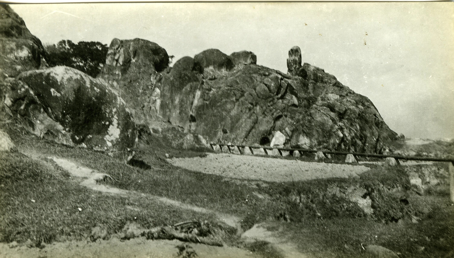 Rock Outcropping and Terrace with Railing, South China or Formosa - Early 20th Century