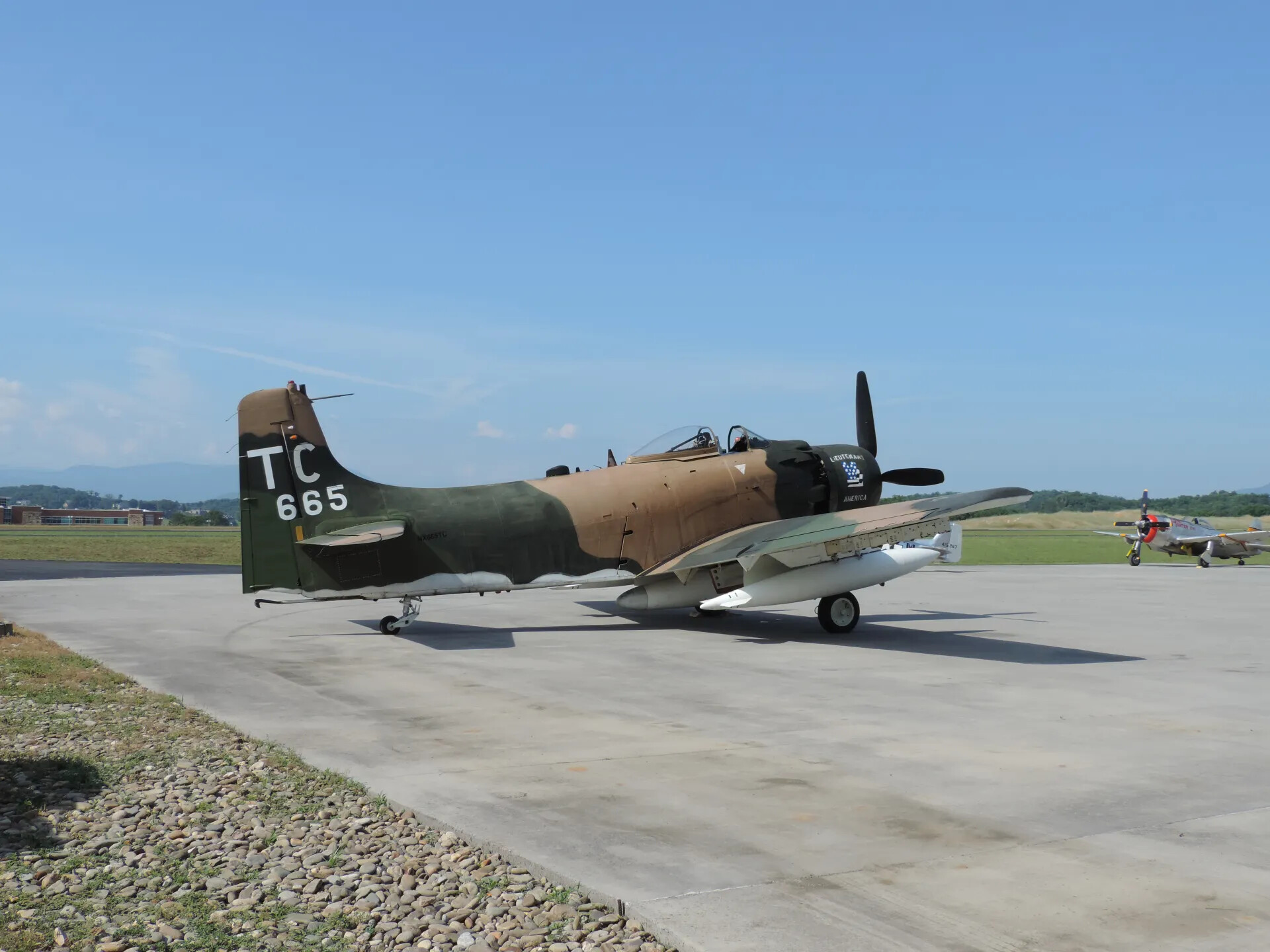 Restored A-1 Skyraider 'Lieutenant America' (TC 665) on Display Ramp, Tennessee Air Museum