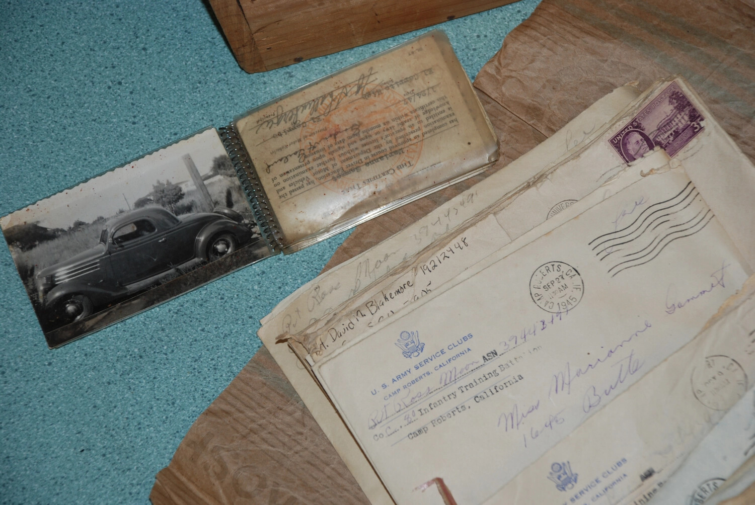WWII Personal Correspondence and Memorabilia - Camp Roberts, California, 1945 (Moon/Blakemore Collection)