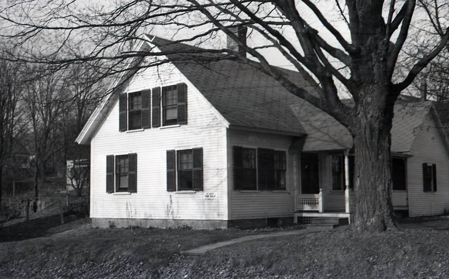 Cape Cod House with 'For Sale' Sign, Alternate Angle, c. 1940s-50s
