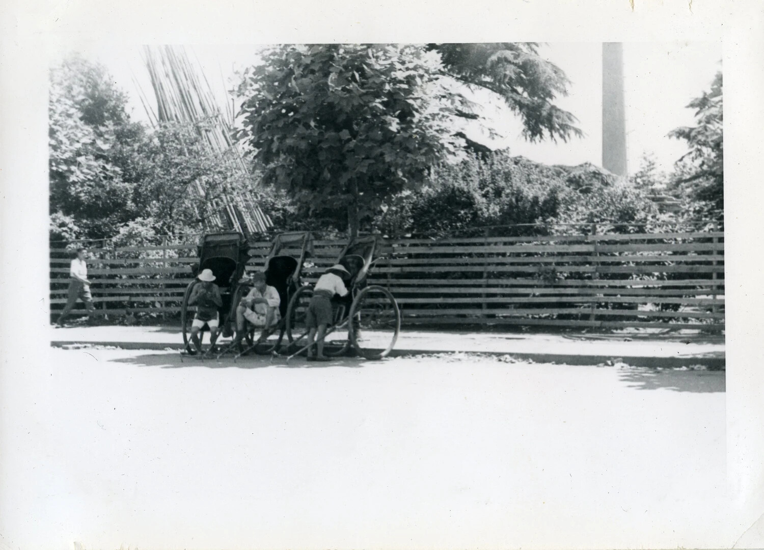 Rickshaws Parked Along Street, Manila Album, VR-6 Naval Air Transport Squadron Collection