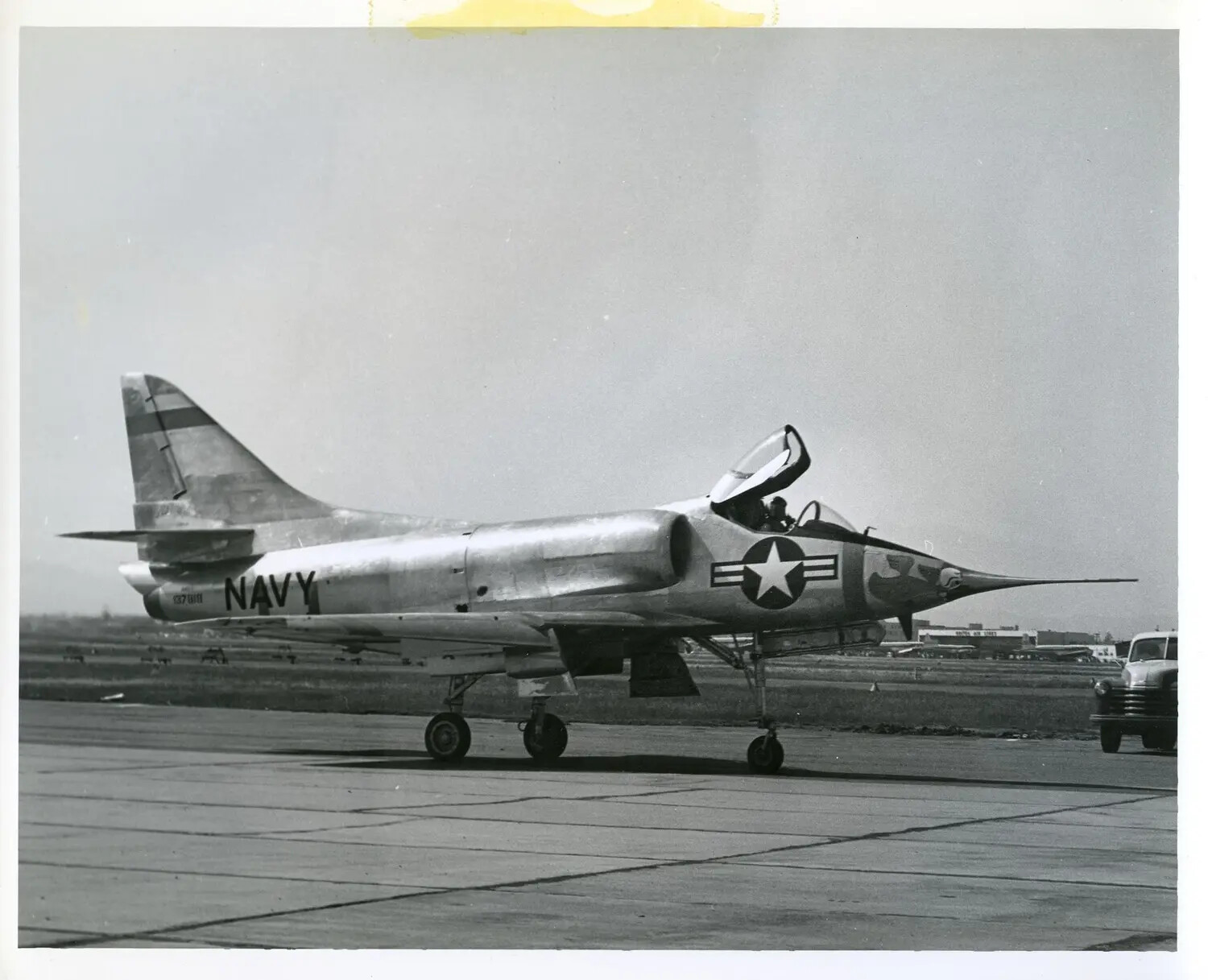 U.S. Navy Douglas A-4 Skyhawk Taxiing on Airfield Apron