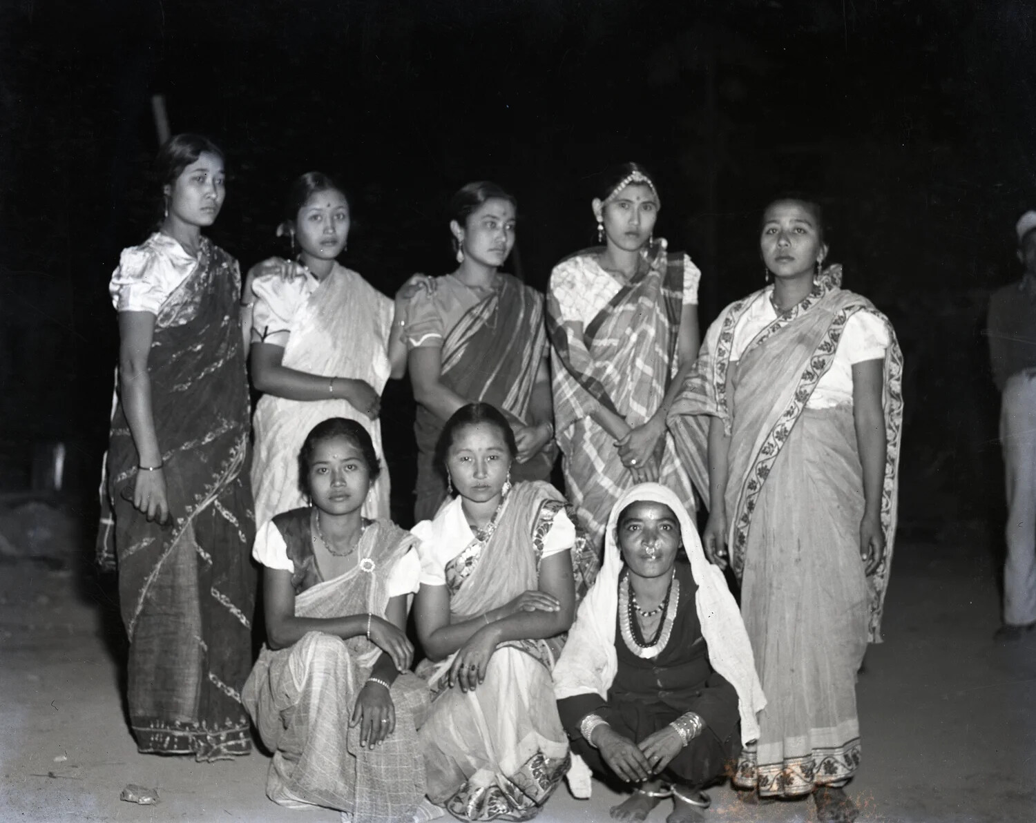 Group Portrait of Local Women, Dinjan Area, Assam, India, WWII CBI Theater