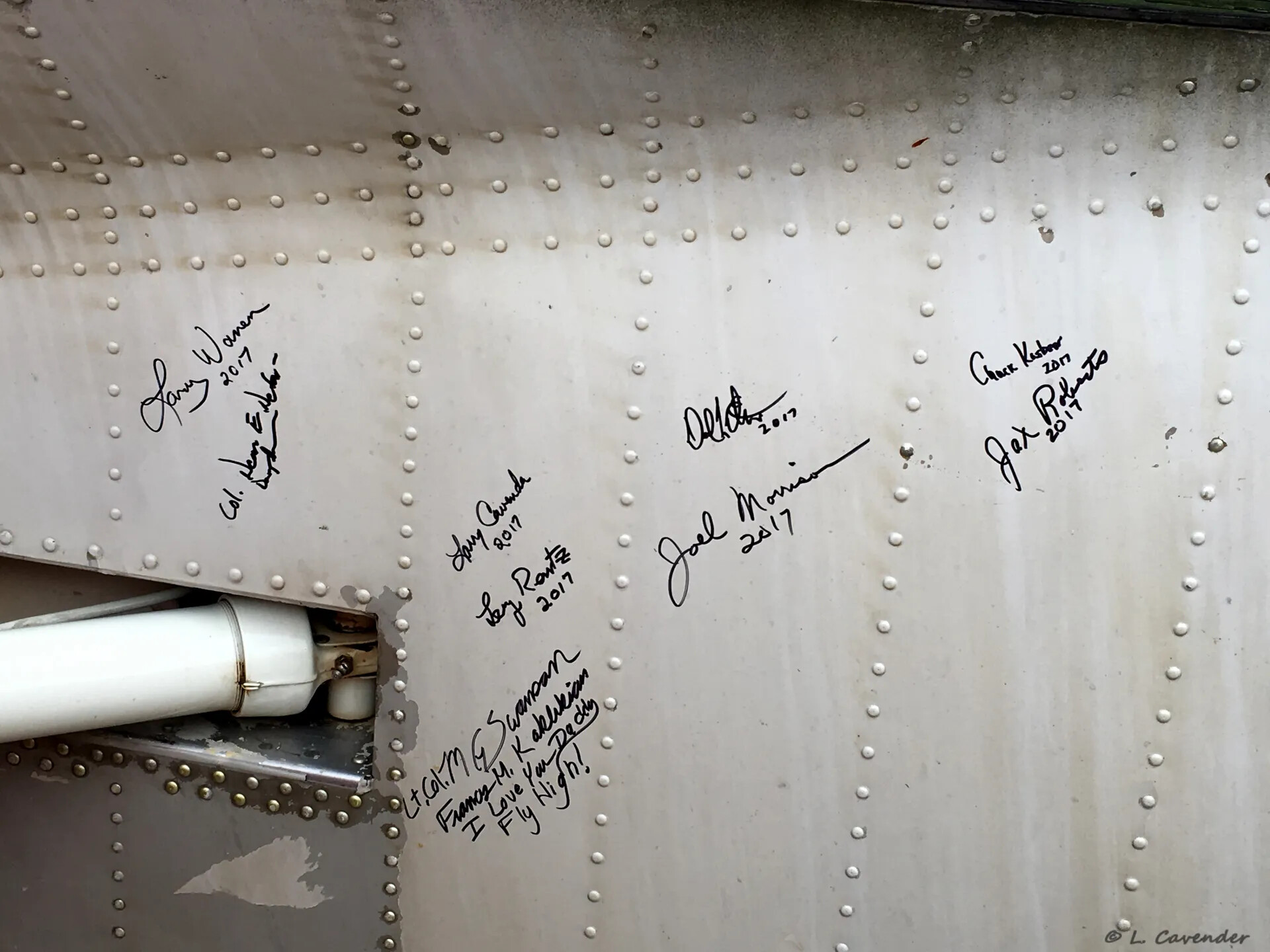 Memorial Signature Panel from 'Mel Swanson Day' Tribute Event, 2017