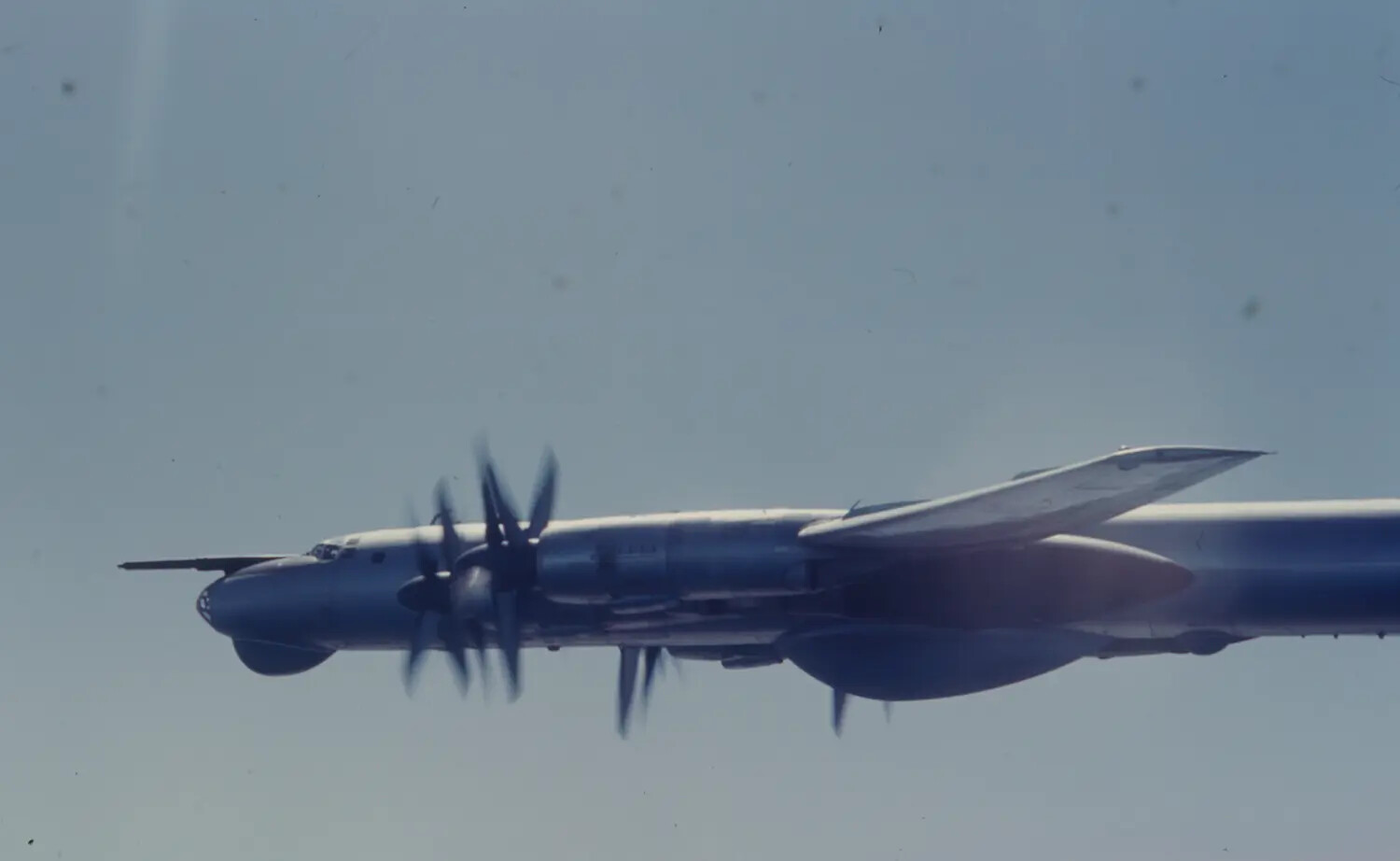 Soviet Tu-95 "Bear" Reconnaissance Aircraft Intercepted by VF-162, USS Ticonderoga Air Wing