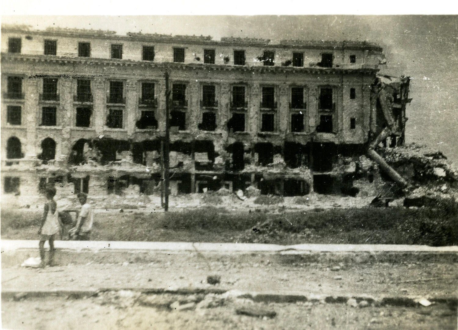Ruins of a Grand Public Building, Likely Manila, Philippines, 1945