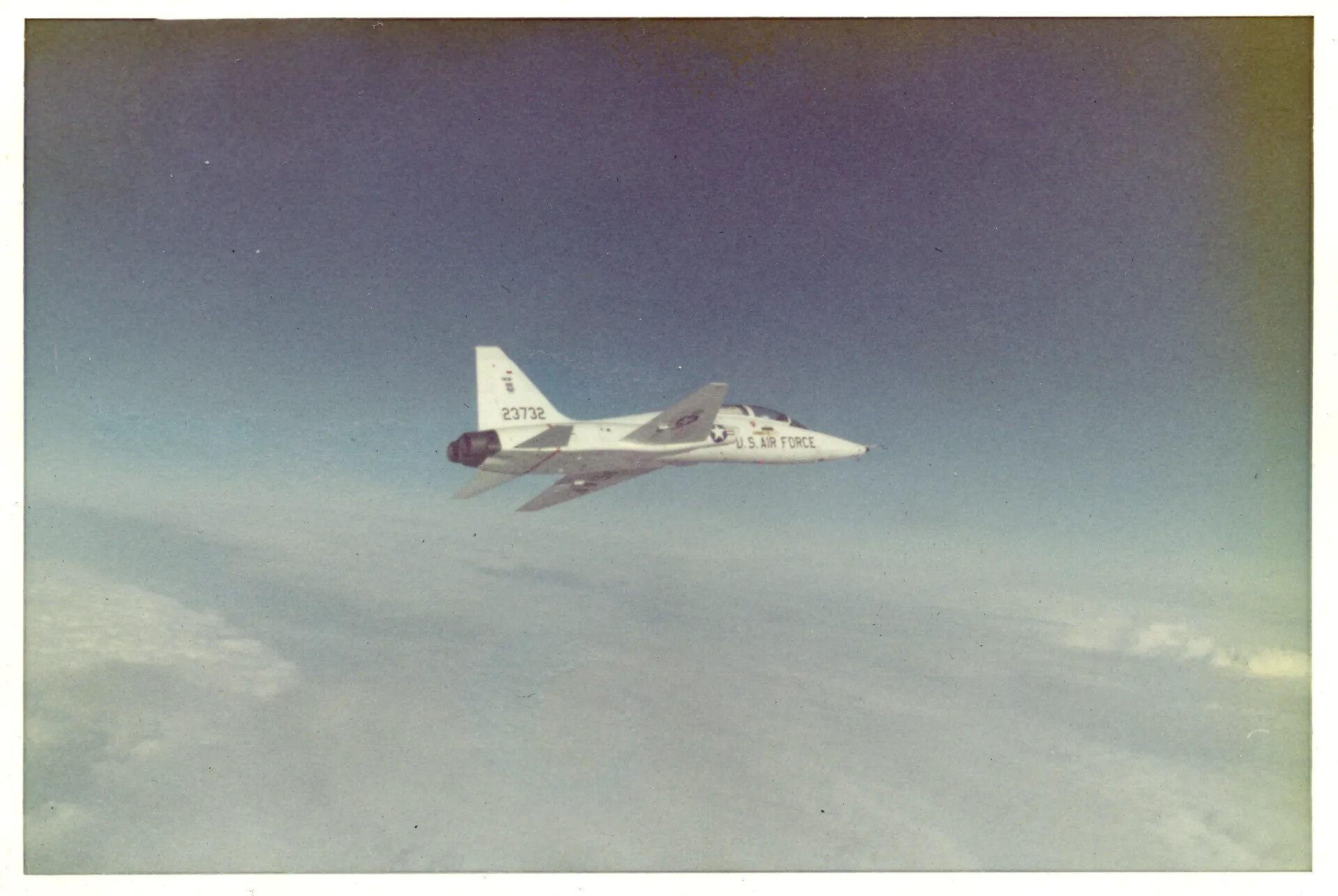 Northrop T-38 Talon Jet Trainer, Tail Number 23732, in Flight — U.S. Air Force Air Training Command