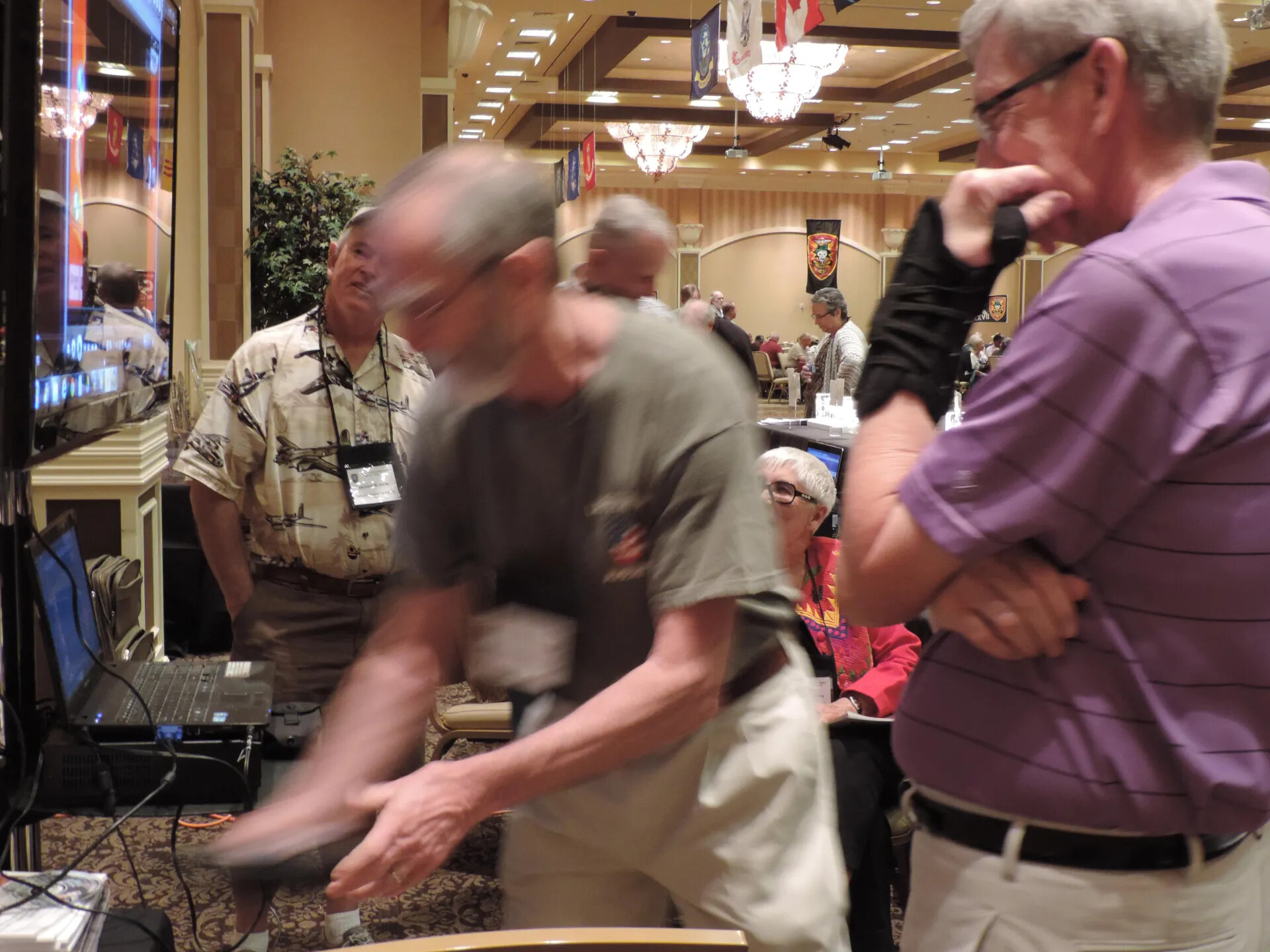 Motion-Blurred Candid in the Main Hall, Special Operations Association Reunion XXXVII, Las Vegas, 2013
