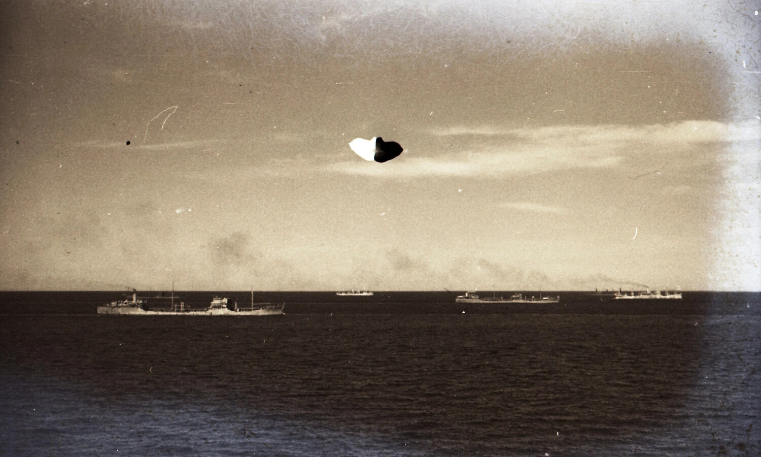 Allied Supply Convoy at Sea, WWII China Burma Theater, Kotec Collection