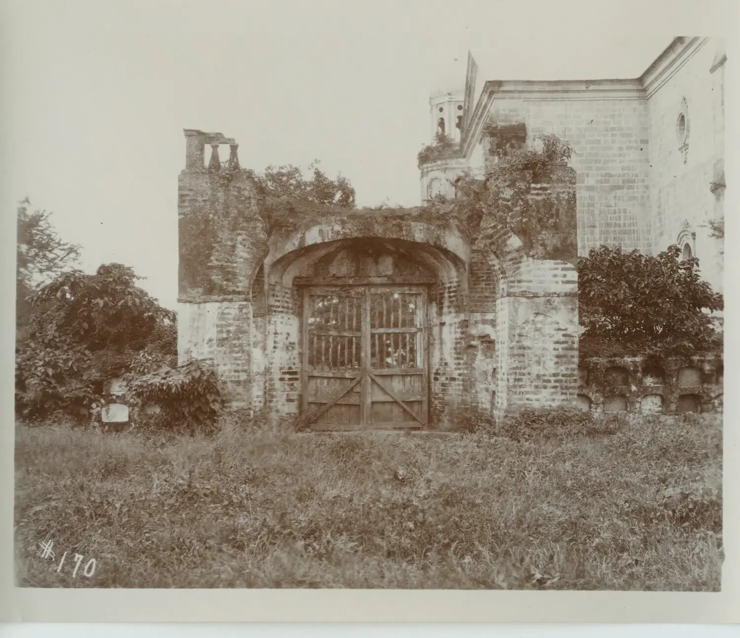 Ruined Brick Gateway and Adjoining Church Structure, Philippines, c. 1890s