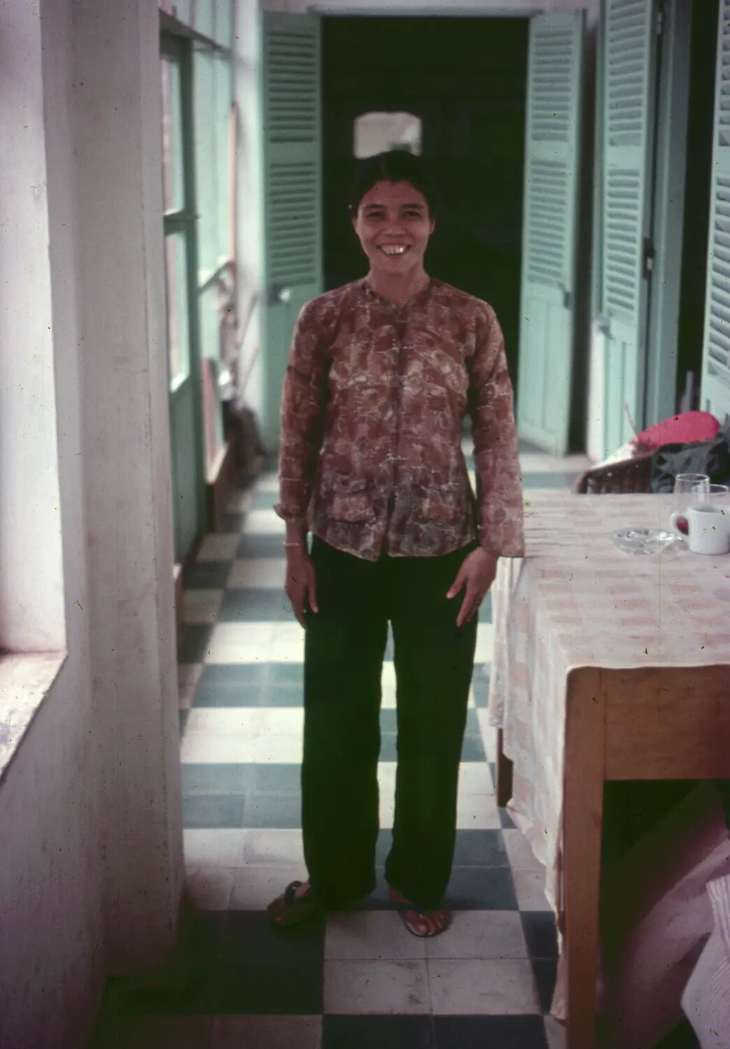 Vietnamese Woman in Hallway of Residence, Vietnam, 1965