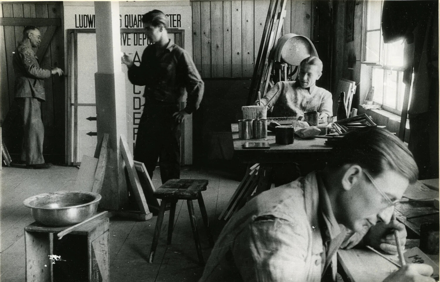 Sign Shop Interior, Ludwigsburg Quartermaster Depot (Alternate Print)