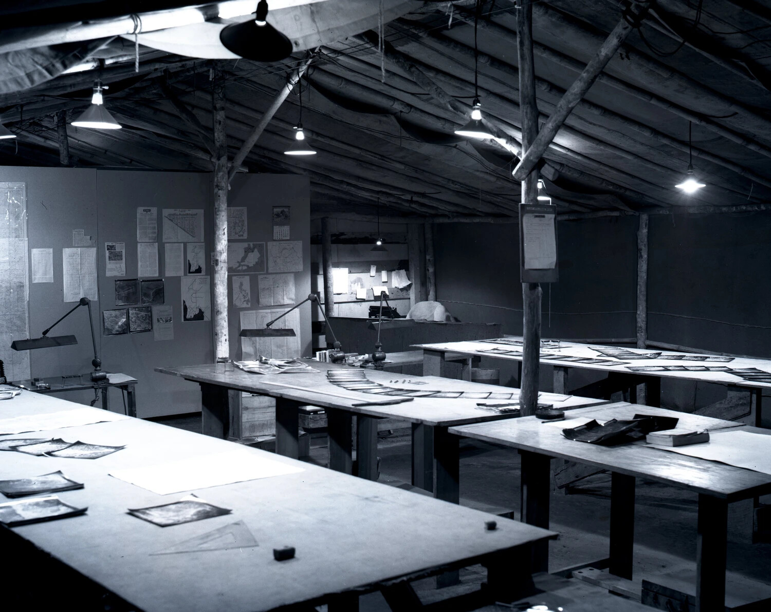 Photo Interpretation Laboratory Workroom, China-Burma-India Theater, WWII