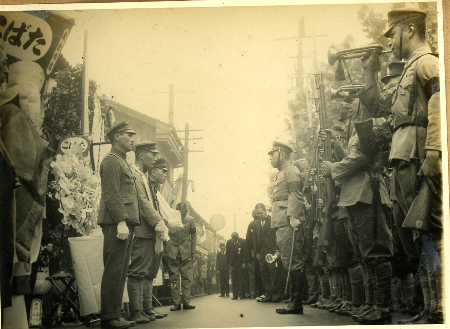 Military Funeral Honor Guard and Procession, Kokura, Japan, Wartime Period