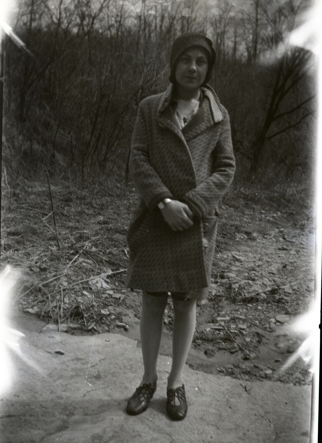 Portrait of a Young Woman in Winter Coat, U.S. Navy China Station Family Album, Pre-WWII