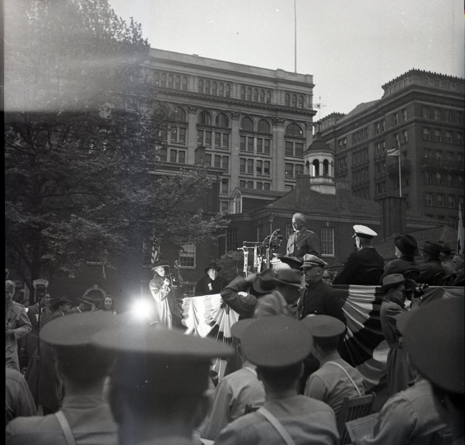 Patriotic Rally at the Old State House, Boston, with Military Speaker