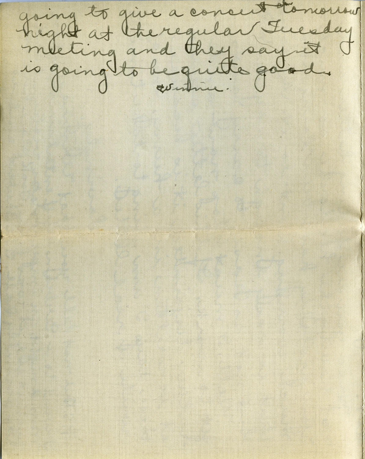 Letter from Winnie Wagener, March 4, 1918 (Page Fragment)
