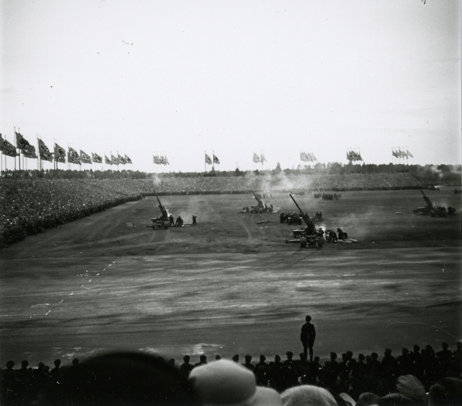 Anti-Aircraft Artillery Demonstration at Nazi Party Rally Grounds, Nuremberg, Germany, 1930s