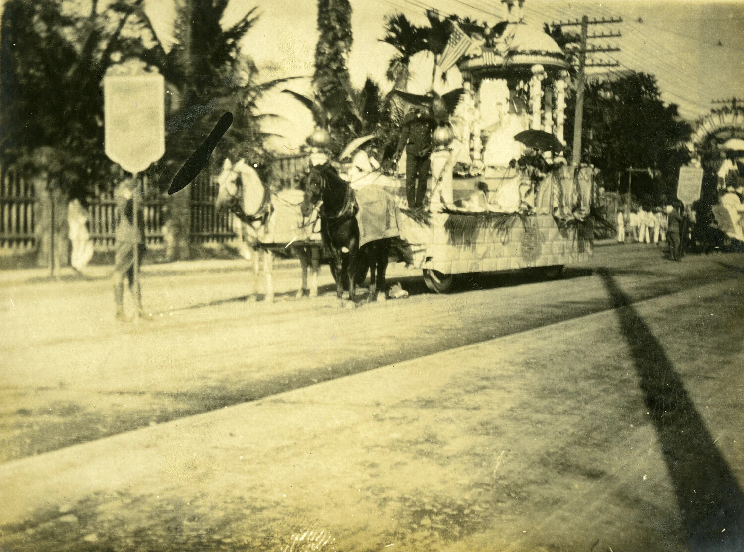 Decorated Parade Float, Philippines, Early 1900s (Carl Stone Album)