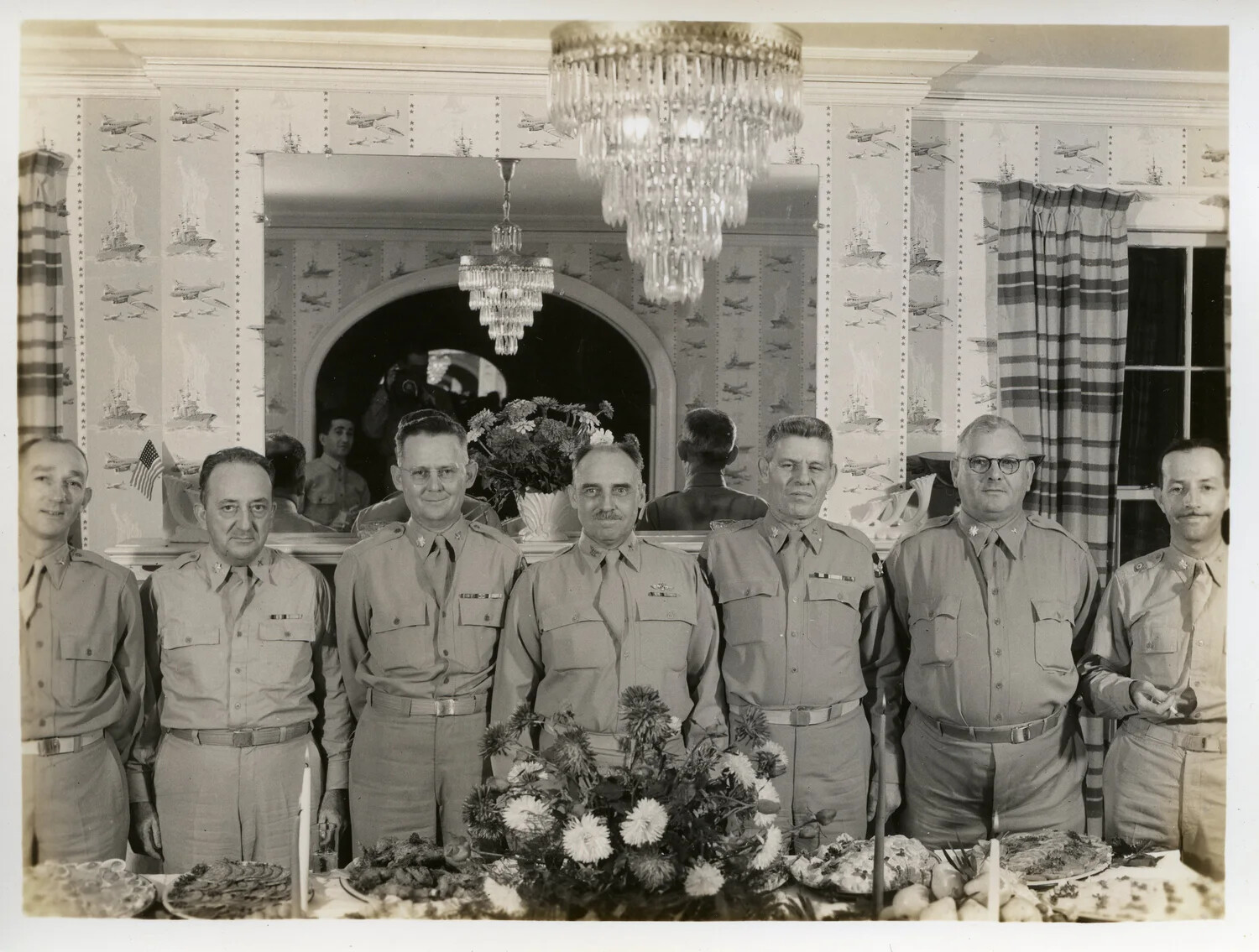 U.S. Army Officers at a Formal Reception, China-Burma-India Theater, World War II