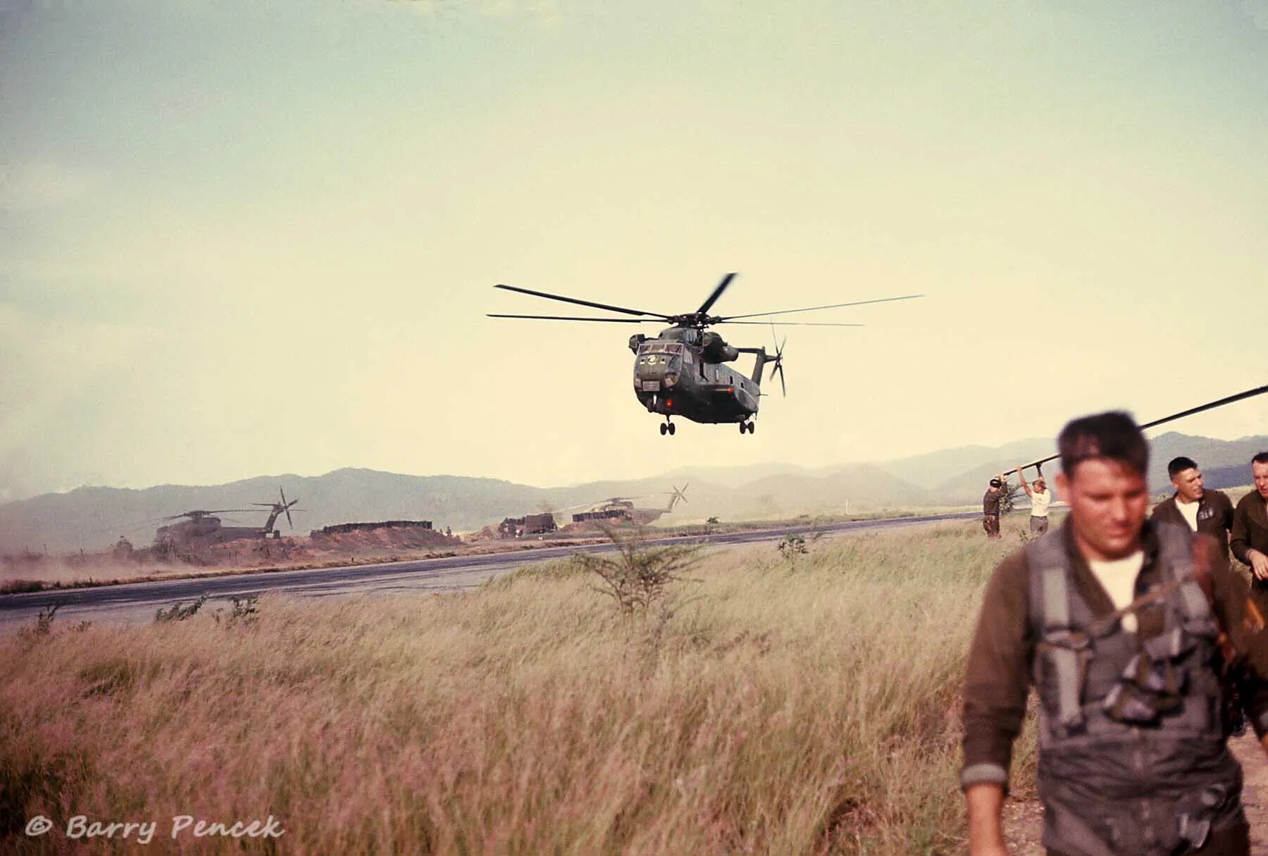 CH-53 Sea Stallion Landing at Forward Airfield, Vietnam Highlands