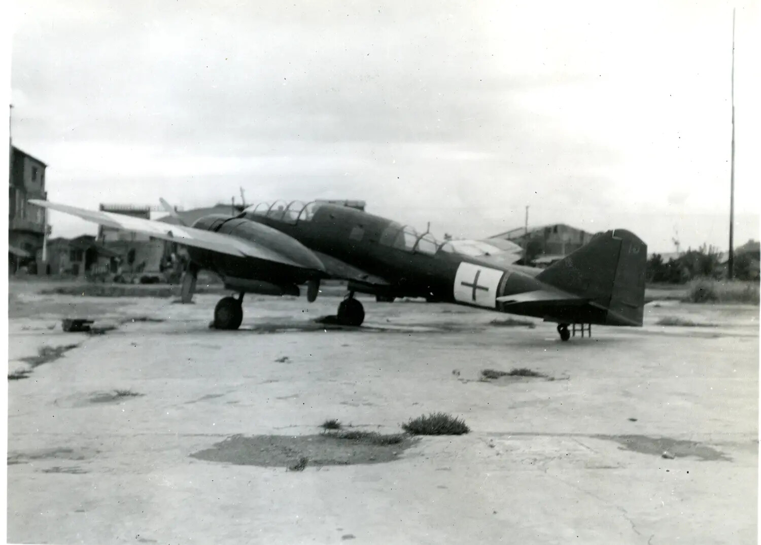 Japanese Military Aircraft with White Surrender Cross Marking, China-Burma-India Theater