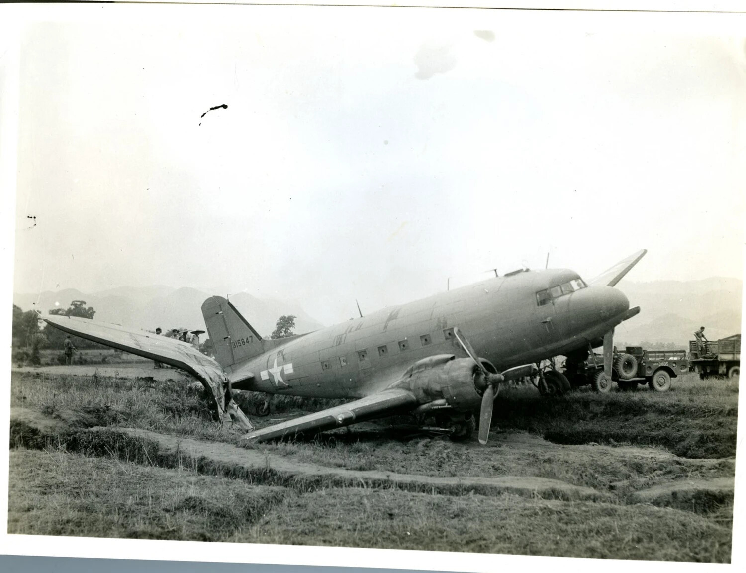 Crash-Landed C-47 Skytrain, China-Burma-India Theater, WWII