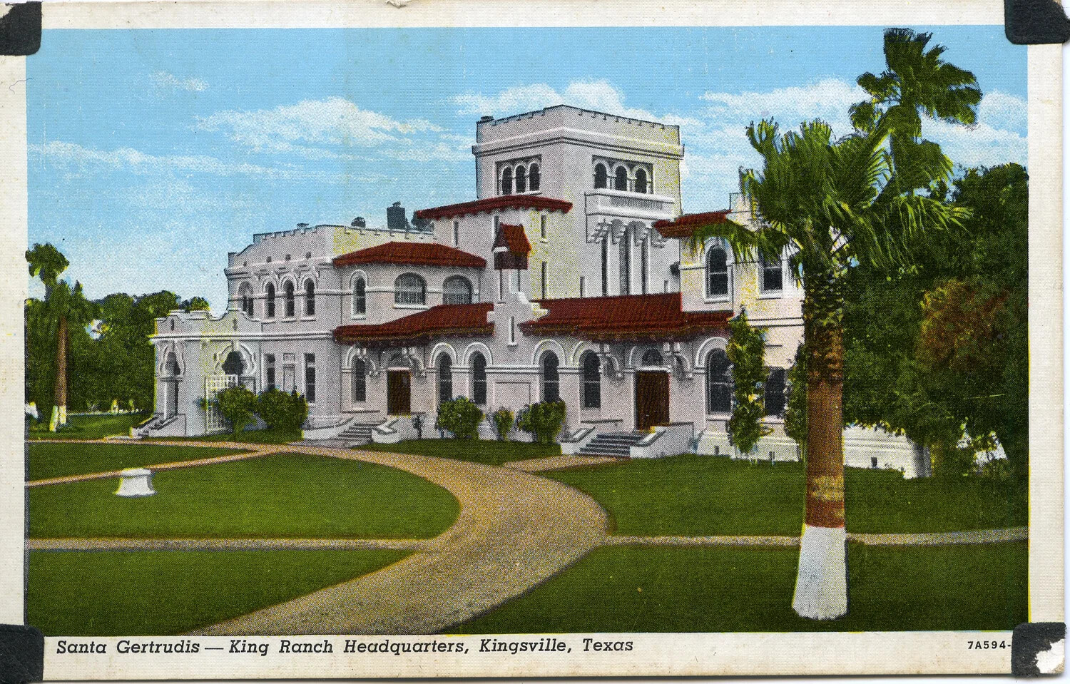 Vintage Postcard: 'Santa Gertrudis - King Ranch Headquarters, Kingsville, Texas'