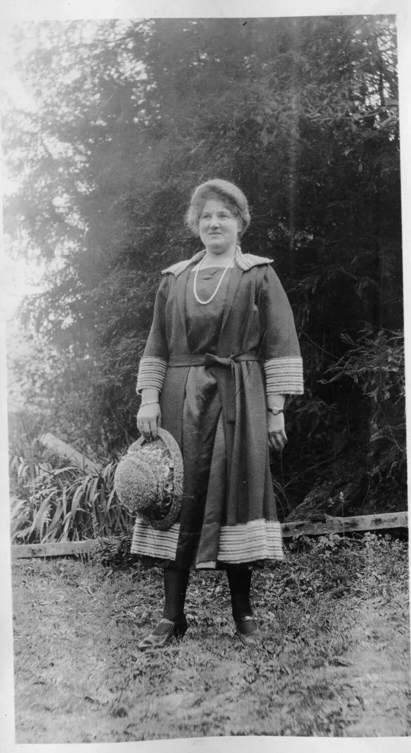 Portrait of a Woman in a Garden, Presidio Photo Album, c. 1910s–1920s