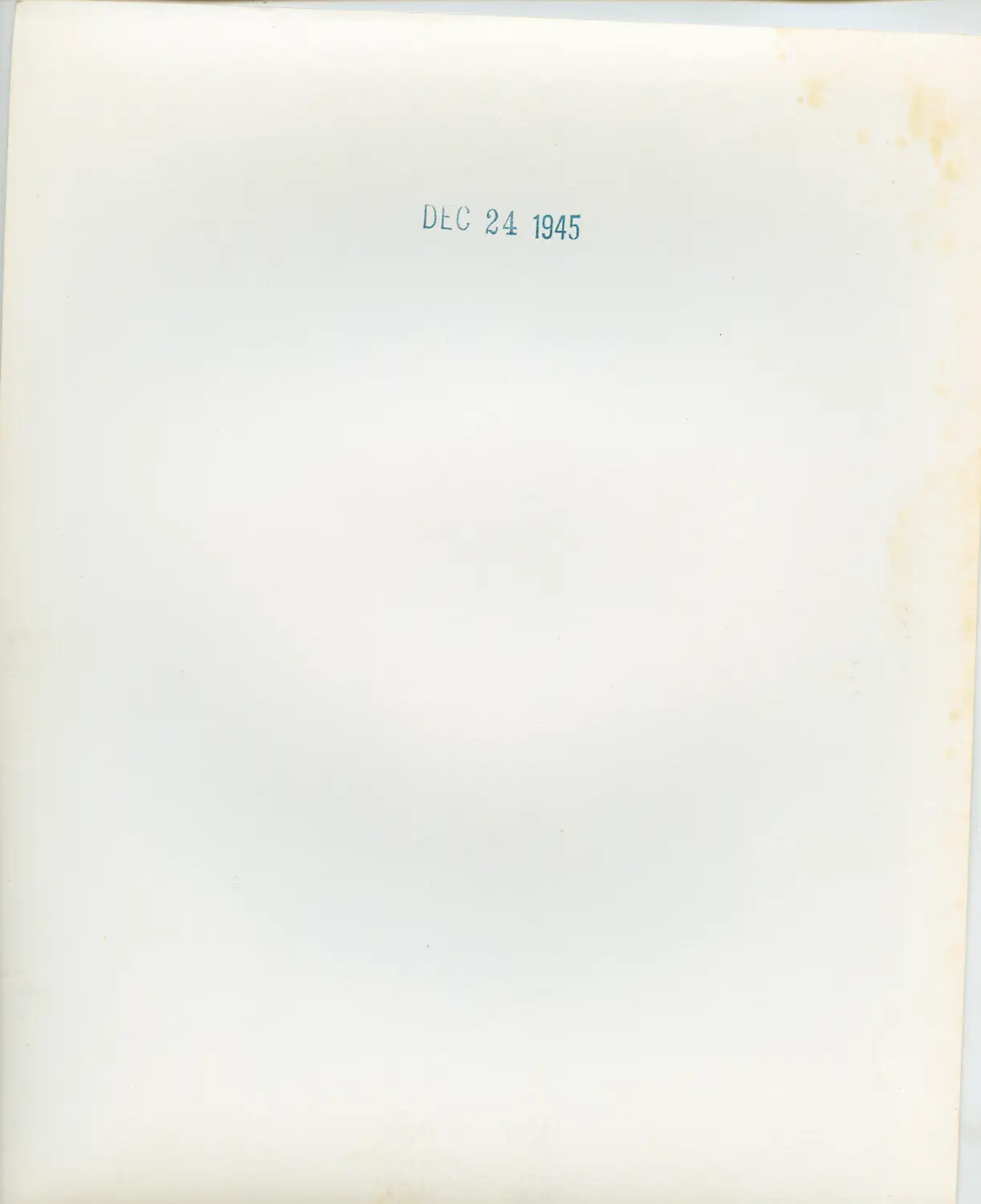 Verso of USS Petrof Bay (CVE-80) Photograph with December 1945 Date Stamp